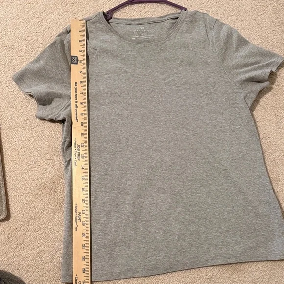 Talbots Gray Pima Cotton Top - Picture 4 of 6